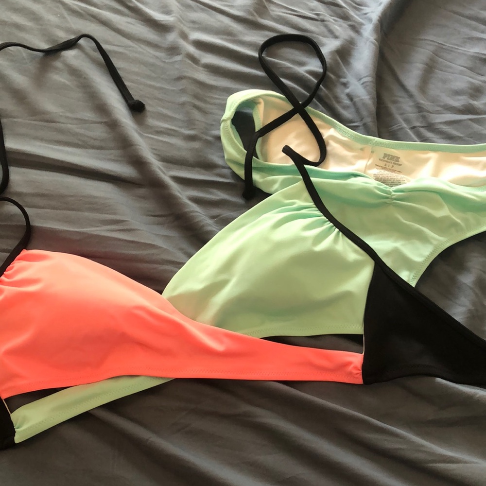PINK by Victoria’s Secret halter top bikini. Top is size L and bottom size S